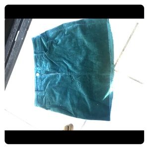 Super cute corduroy skirt tealish or forest green